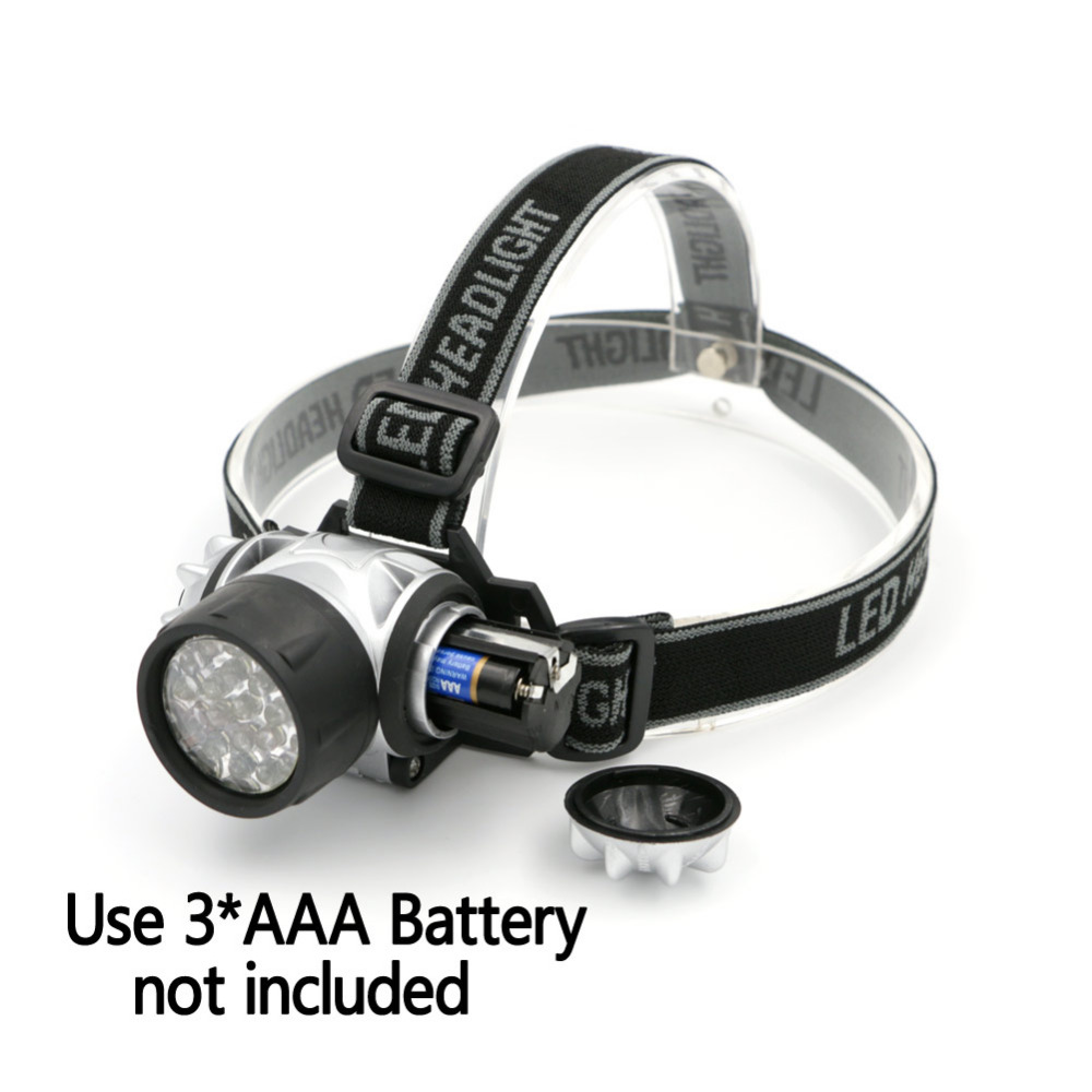 waterproof 12/21led headlight headlamp head lamp flashlight lantern 2 mode adjustable lighting by 3 aaa batteries