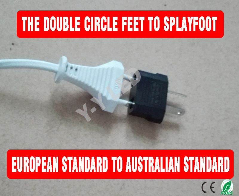 5 pcs/lot australian universal conversion plug, us and eu standard conversion australian standard adapter 2 pin splayfoot plugs