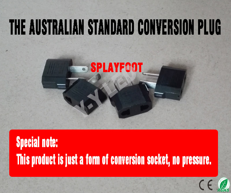 5 pcs/lot australian universal conversion plug, us and eu standard conversion australian standard adapter 2 pin splayfoot plugs