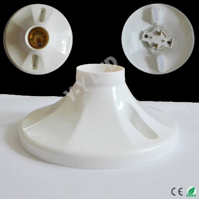 5 pcs/lot e27 round bottom light bulb lamp socket holder adapter, 112mm great circle bottom lamp bases; white luster