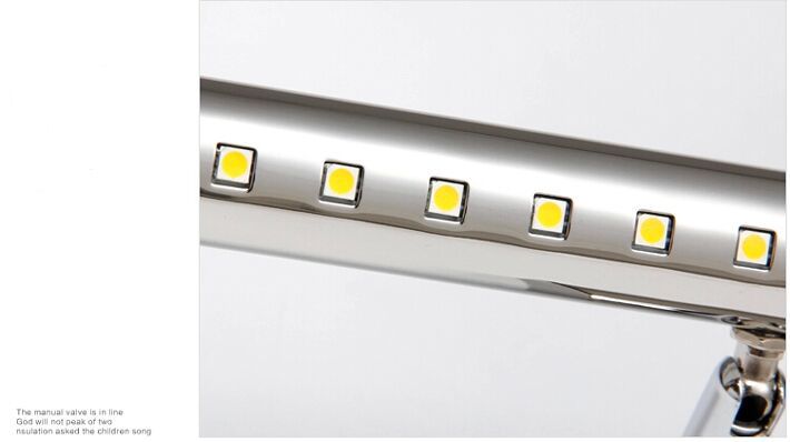 7w 55cm led mirror front light for bathroom mirror sconces led wall light luminaire stainless steel led mirror lights