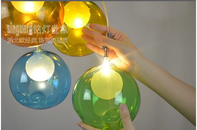 bulb ly d15cm big size balloon light bubble ball crystal glass ball kids room pendant light