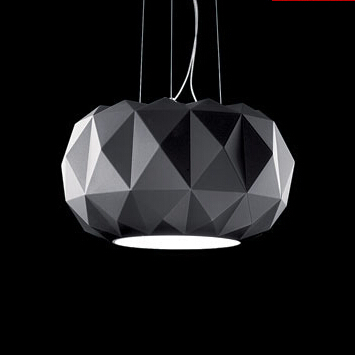 bulb simple modern glass pendant lighting white black diamond cutting plating fashion decorative lighting