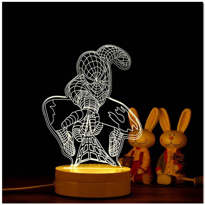 contracted fashion ( 1pieces/lot) 3d cartoon three-dimensional led night lights,creative small desk lamp, for home decoration