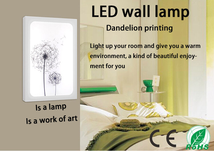 dandelion printing led wall lamp for indoor lighting decoration in the bedroom, sitting room, study, corridor, is a work of art