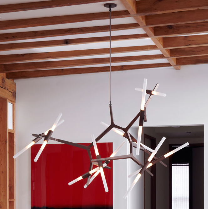 italian roll hill droplight contracted creative personality postmodern art villa tree branch pendant light