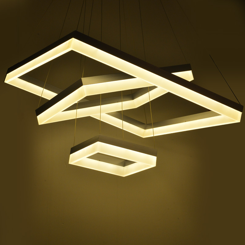 modern led pendant lights for dining room living room rectangle acrylic led pendant lamp fixture lamparas modernas