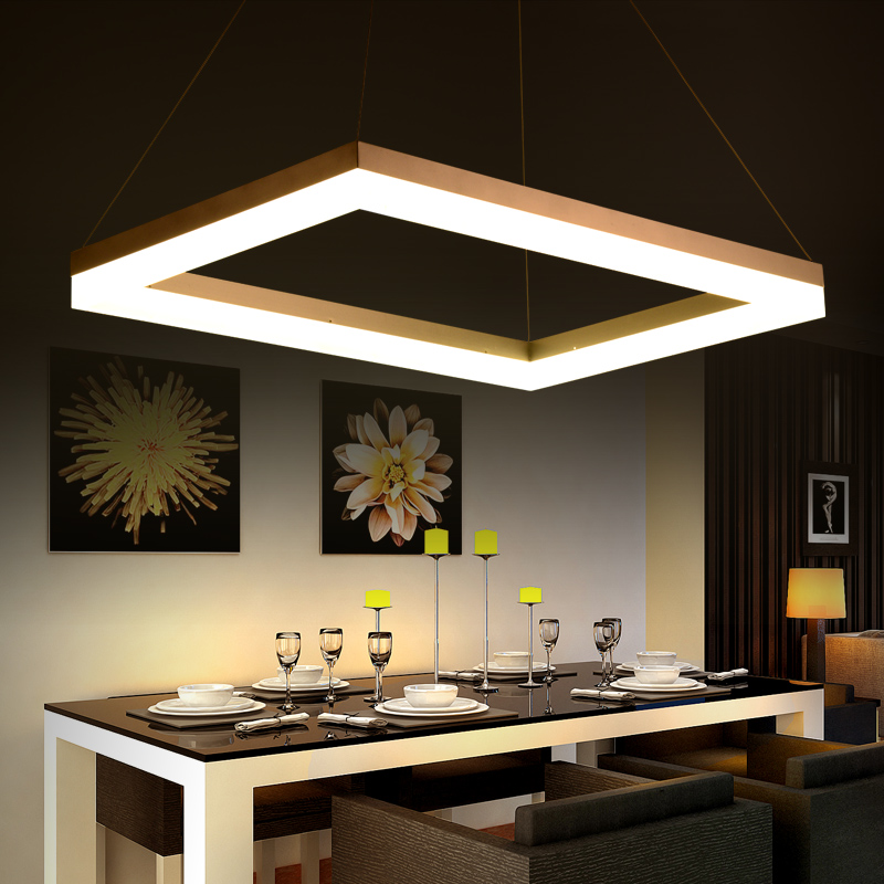 modern led pendant lights for dining room living room rectangle acrylic led pendant lamp fixture lamparas modernas
