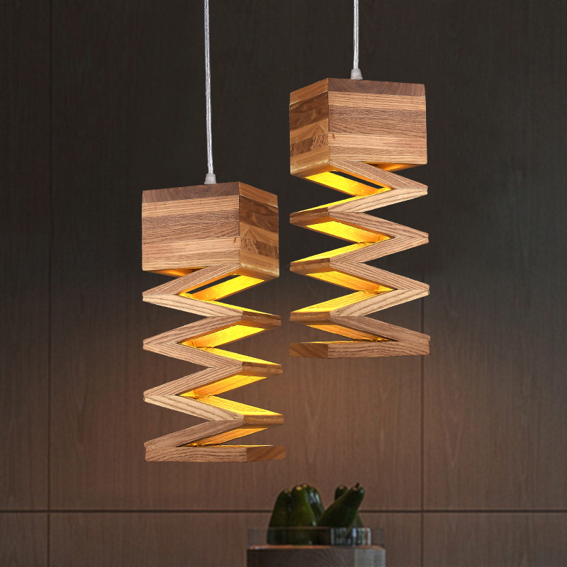 new modern wood pendant light for dining room living room lighting light home lamp fixture decoration
