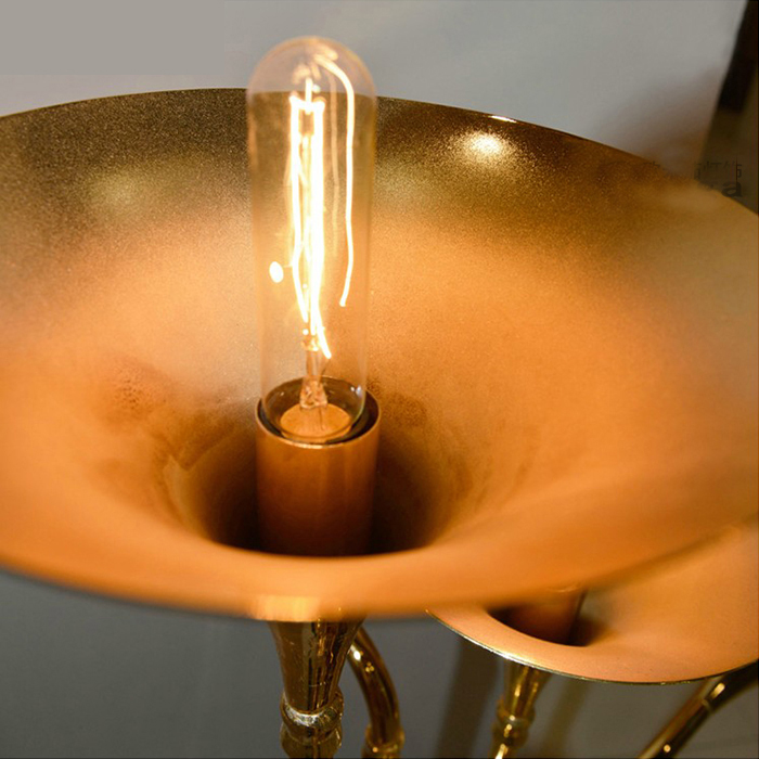 nordic creative els villa engineering delightfull design horn musical instruments pendant light light