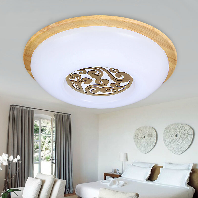 oak modern led ceiling lights for bedroom kitchen balcony lamparas de techo wooden led ceiling lamp fixtures abajur