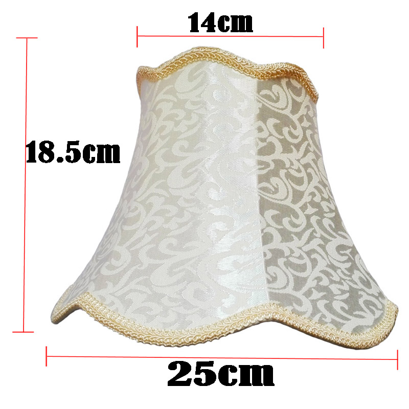 rice white abstract pattern e27 desk lamp shade, textile fabrics, simple and fashionable, high 18.5cm and diameter 25cm