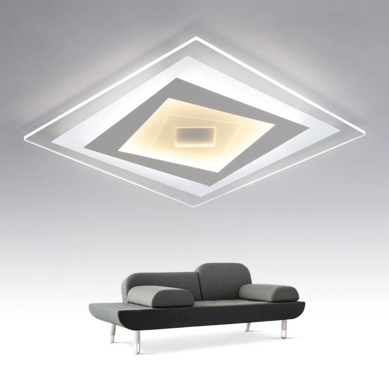 super-thin ceiling lights lighting led luminaria abajur square rectangle modern led ceiling light for living room lamps fixture