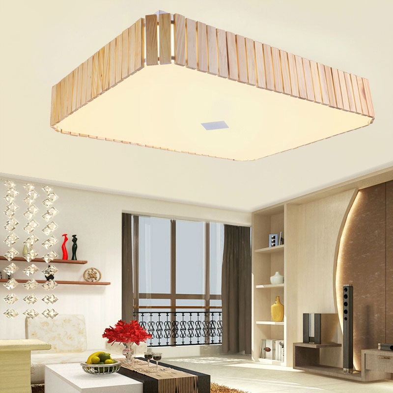 surface mounted oak modern led ceiling lights for living room bedroom plafonnier led moderne wooden led ceiling lamp fixture