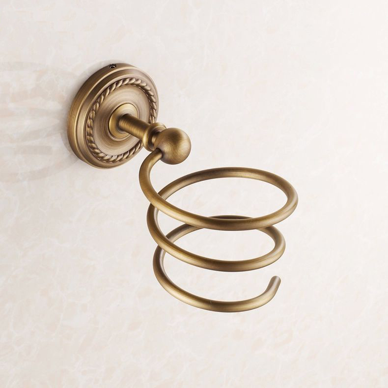 antique brass hair dryer rack bathroom accessories hairdryer holder hair dryer holder wall storage rack shelf hj-1319f