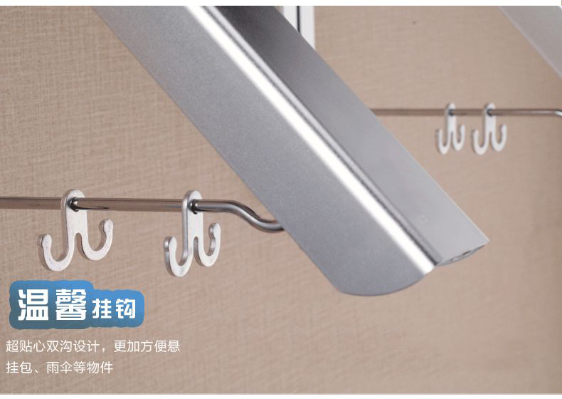 nice new wall mounted space aluminum clothes drying hanger foldable laundry rack usefull for home decoration wf-2531