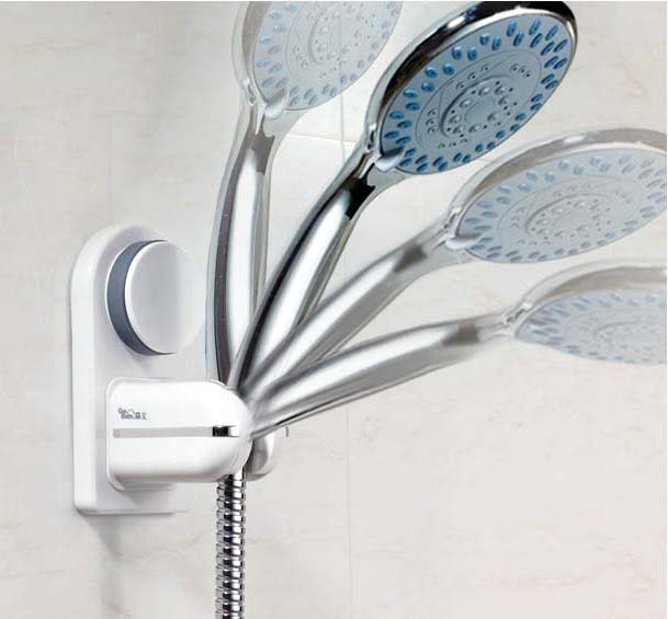 wall suction cup shower holder, hand shower head fitting