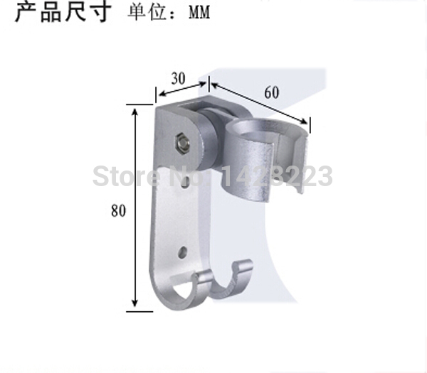 aluminum handheld shower bracket wall mounted handshower holder with hooks