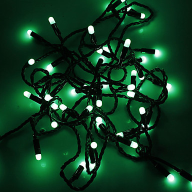 4pcs green led string light fairy christmas lights xmas decoration holiday party wedding ,5m ac110v/220v 50-leds