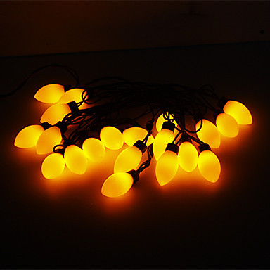 candle shaped yellow led string light fairy christmas lights xmas decoration outdoor holiday 5m ac110v/220v 20-led