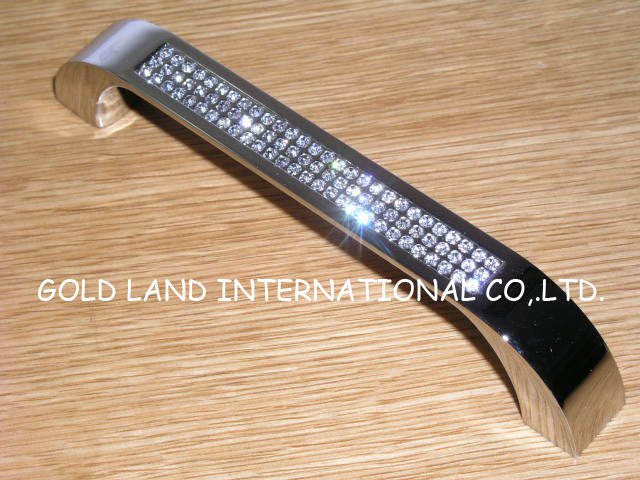 128mm 2pcs/lot k9 crystal glass furniture handle