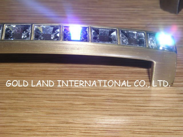 128mm bronze-coloured k9 crystal glass furniture drawer handle
