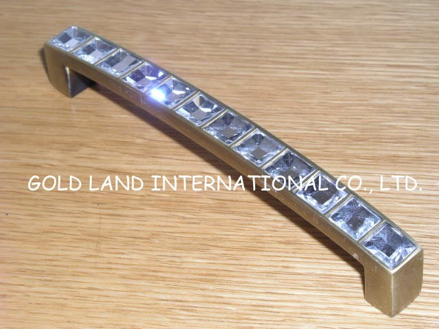 128mm bronze-coloured k9 crystal glass furniture drawer handle