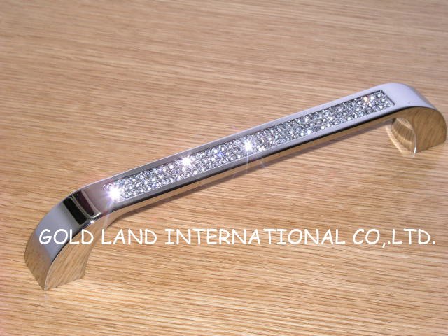 160mm k9 crystal glass zinc alloy kitchen cupboard wardrobe drawer door handle/ furniture handle