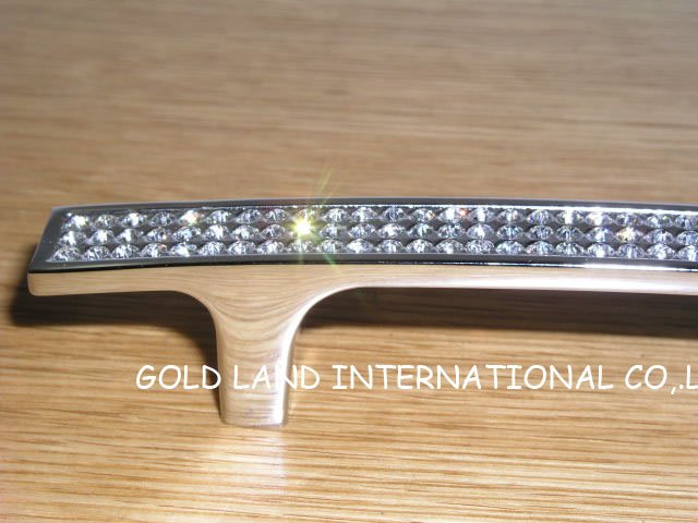 96mm crystal glass test-selling modern zinc alloy furniture handle drawer handle& cabinet handle