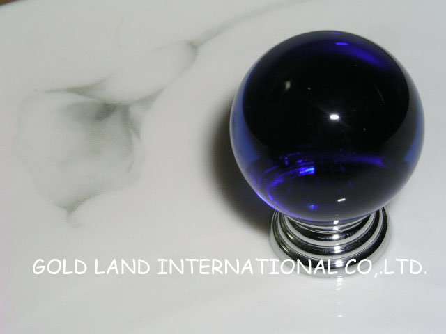 d30mm k9 crystal glass blue drawer knob