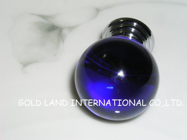 d30mm k9 crystal glass blue drawer knob