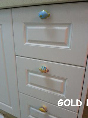l51xw34xh27mm ceramics fish knobs garden cabinet knobs drawer knobs