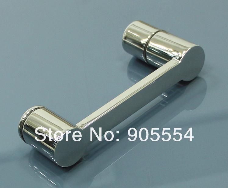 145mm chrome color 2pcs/lot 304 stainless steel bathroom glass door handle