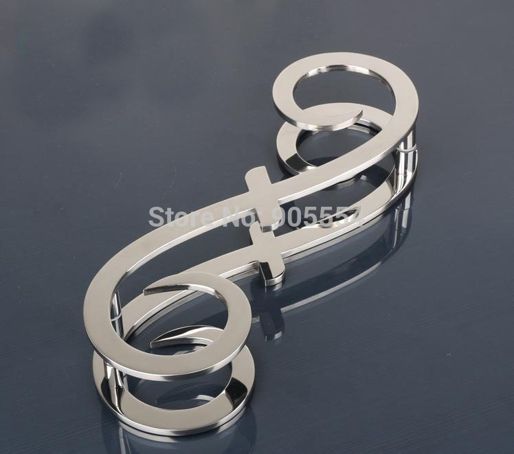 300mm chrome color 2pcs/lot 304 stainless steel glass door long handle - Click Image to Close