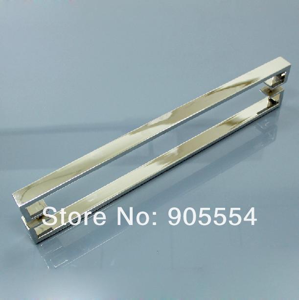 400mm chrome color 2pcs/lot 304 stainless steel bathroom glass door handle shower room handrail