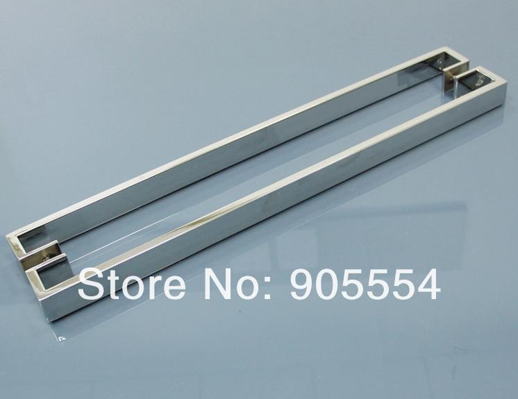 400mm chrome color 2pcs/lot 304 stainless steel bathroom glass door handle shower room handrail