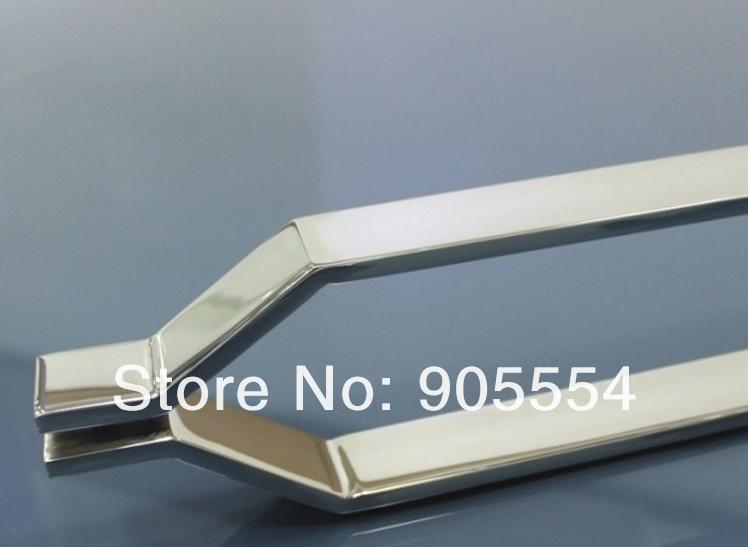 400mm chrome color 2pcs/lot 304 stainless steel bathroom shower room glass door handle