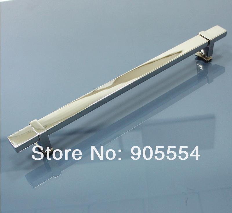 400mm chrome-color 2pcs/lot 304 stainless steel glass door handle