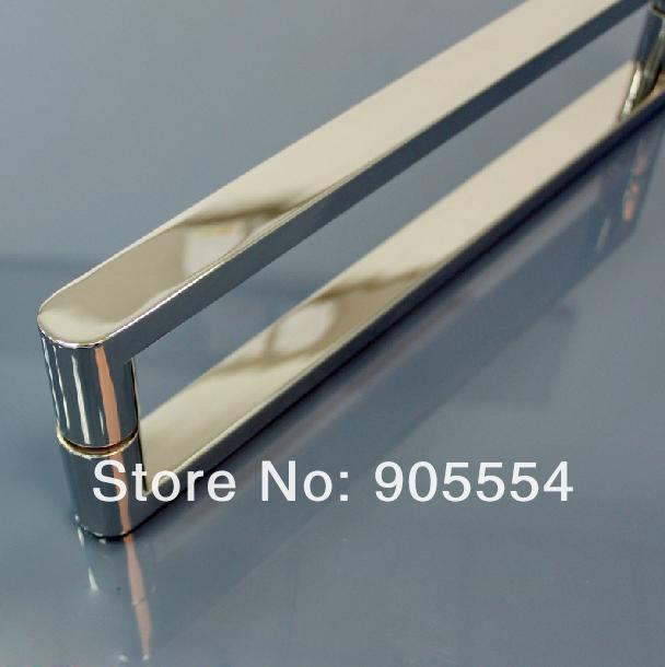 400mm chrome color 2pcs/lot 304 stainless steel glass door pull handle