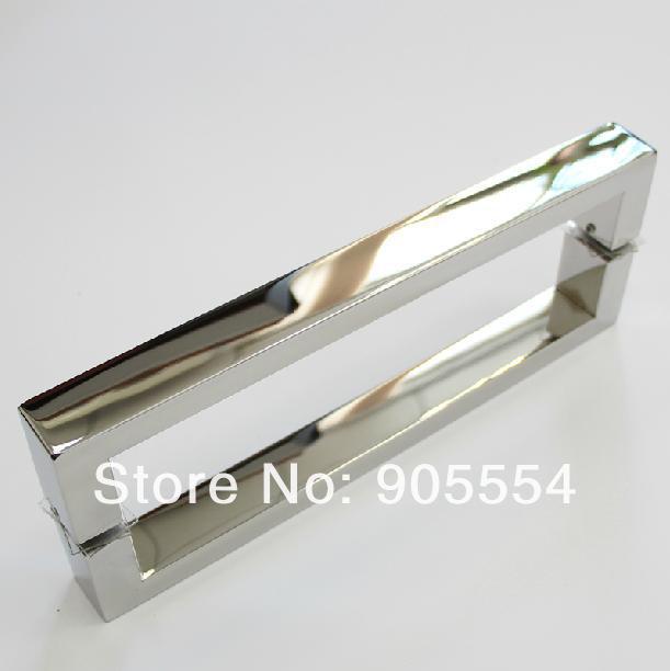 400mm chrome color 2pcs/lot 304 stainless steel shower room door handles bath screen glass door handles
