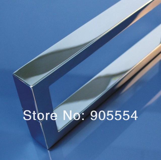 400mm chrome color 2pcs/lot 304 stainless steel shower room door handles bath screen glass door handles
