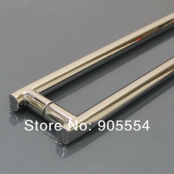 400mm chrome color 2pcs/lot 304 stainless steel shower room glass door handle