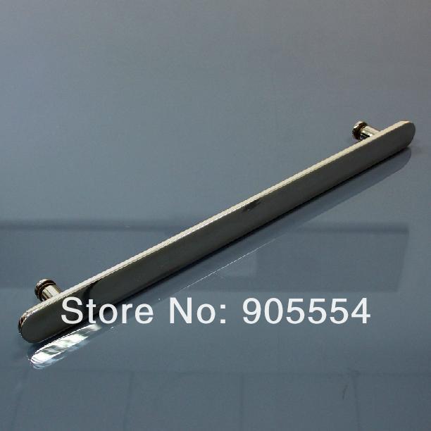 400mm chrome color 2pcs/lot solid 304 stainless steel room glass door handle