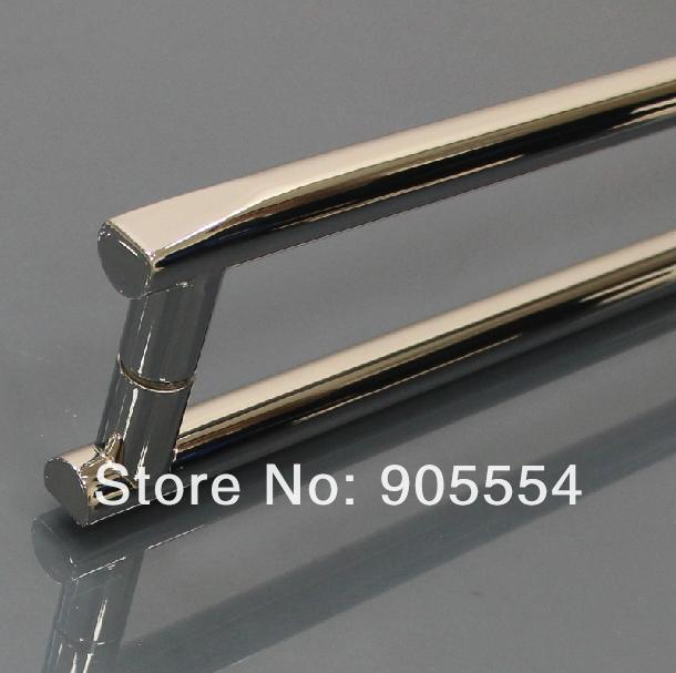 480mm chrome color 2pcs/lot 304 stainless steel bedroom glass door handle