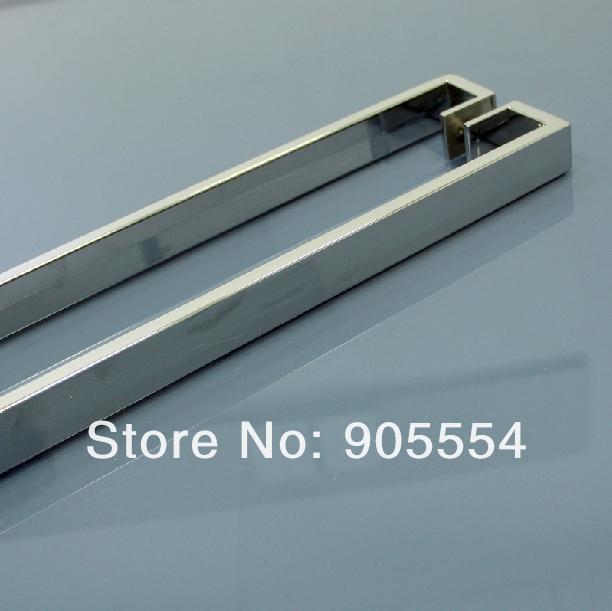 600mm chrome color 2pcs/lot 304 stainless steel shower room glass door long handle