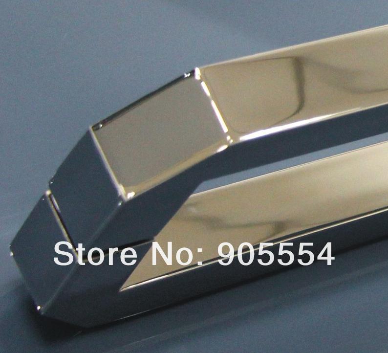 750mm chrome color 2pcs/lot 304 stainless steel bedroom glass door handle