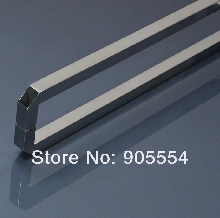 800mm chrome color 2pcs/lot 304 stainless steel glass pull handle door handle