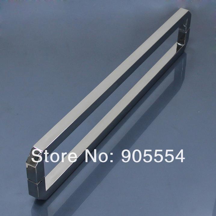 800mm chrome color 2pcs/lot 304 stainless steel glass pull handle door handle