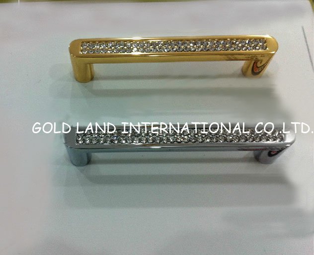 96mm golden-color top qiality k9 crystal glass kitchen cabinet furniture handle