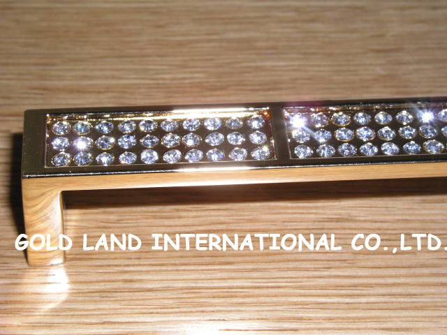 96mm k9 crystal glass k golden color cabinet drawer handles